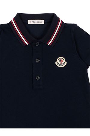 Cotton piquet romper with tricolour hem MONCLER KIDS | L19518L000068496F778
